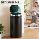 HOMCOM 42L Sensor Bin, Stainless Steel Kitchen Bin With, Soft Close, Black