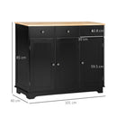 HOMCOM Sideboard Buffet Cabinet With Storage Cabinets And Drawers