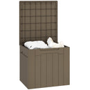 HOMCOM 107 L Plastic Storage Chest with Lock Hole and Handles