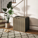 HOMCOM 107 L Plastic Storage Chest with Lock Hole and Handles