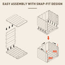 HOMCOM 107 L Plastic Storage Chest with Lock Hole and Handles