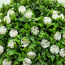 HOMCOM Set of 2 Artificial Plants with Rose Flower in Pot, 60cm