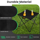 Outdoor Folding Camping Chairs and Table Set-Black