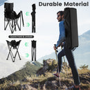 Outdoor Folding Camping Chairs and Table Set-Black