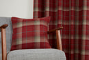 CARNOUSTIE RED EYELET CURTAINS