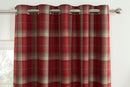 CARNOUSTIE RED EYELET CURTAINS