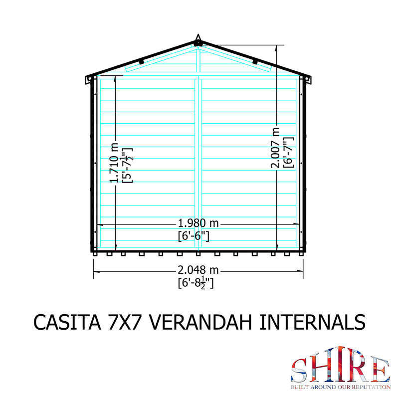Casita With Verandah Shiplap Apex Shed