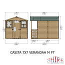 Casita With Verandah Shiplap Apex Shed