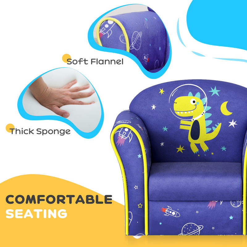 AIYAPLAY Kids Sofa Chair With Dinosaur Design For Bedroom, Playroom