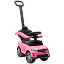 AIYAPLAY Land Rover Licensed Baby Push Car, 2-in-1 Ride On Car, Pink