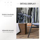 Outsunny Rattan Leisure Chair w/ Cushion, Garden Egg Chair with Headrest