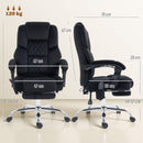 HOMCOM Massage Office Chair With Heat, 135° Reclining Desk Chair, Black