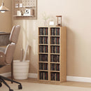 HOMCOM Set of 2 CD Storage Units DVD Shelf with Adjustable Shelves, Natural