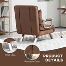 HOMCOM Single Folding 5 Position Convertible Sleeper Chair Bed