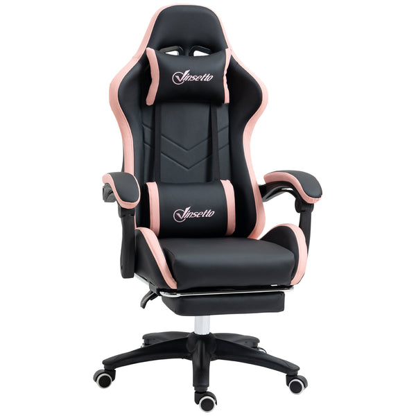Vinsetto Racing Style Gaming Chair with Reclining Function Footrest, Black