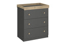 Changing Dresser Shefa Kids 888 Graphite - Cremona Oak
