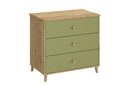 Changing Dresser Shefa Kids 890 Oak - Pistachio Green