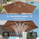 Outsunny 2.6M Garden Parasol Umbrella with Aluminium Pole, Tilt, Crank