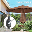 Outsunny 2.6M Garden Parasol Umbrella with Aluminium Pole, Tilt, Crank