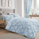 D & D Chrysanthemum Bedspread in Blue
