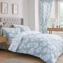 D & D Chrysanthemum Duvet Cover Set in Blue