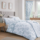 D & D Chrysanthemum Duvet Cover Set in Blue