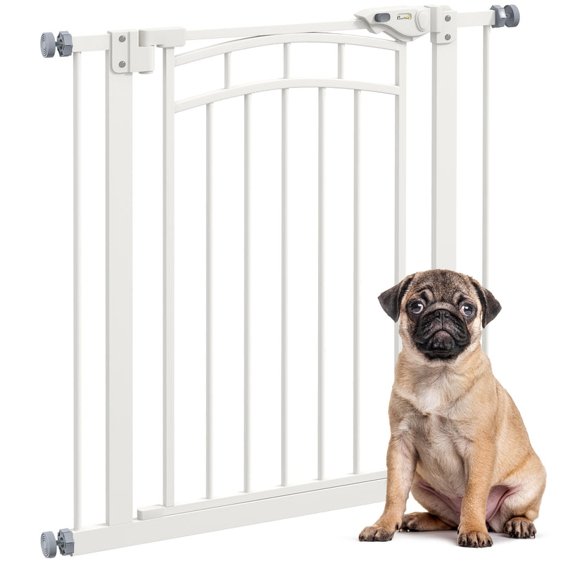 Pressure Fit Safety Gate w/ Auto Closing Door, for Small, Medium Dogs, 74-80cm