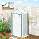 Outsunny 90 x 49 x 160cm Portable Mini Greenhouse with Shelves, White