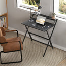 HOMCOM 81.5 Cm Folding Computer Desk For Small Spaces Bedroom, Black