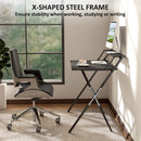 HOMCOM 81.5 Cm Folding Computer Desk For Small Spaces Bedroom, Black