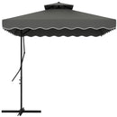 Outsunny 2.5m Cantilever Garden Parasol Umbrella With Cross Base