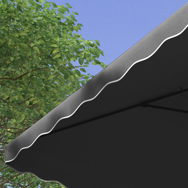 Outsunny 2.5m Cantilever Garden Parasol Umbrella With Cross Base