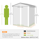 Outsunny 5ft x 4.3ft Outdoor Metal Storage Shed with Sliding Door Sloped Roof