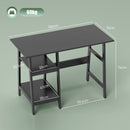 HOMCOM Computer Writing Desk w/ Shelf PC Workstation for Home Office