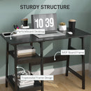 HOMCOM Computer Writing Desk w/ Shelf PC Workstation for Home Office