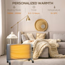 HOMCOM Mica Electric Space Heater, Portable Heater, 2 Heat Settings, White/Grey