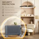 HOMCOM Mica Electric Space Heater, Portable Heater, 2 Heat Settings, White/Grey