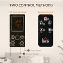 HOMCOM Mica Electric Space Heater, Portable Heater, 2 Heat Settings, White/Grey