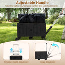 Collapsible Wagon Cart Foldable Utility Cart With Telescoping Handle-Black