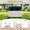 Collapsible Wagon Cart Foldable Utility Cart With Telescoping Handle-White