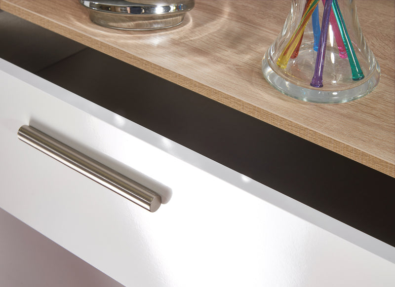 Copenhagen Ready Assembled Bedside Table with 3 Drawers  - t
