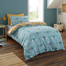 Bedlam Cool Cars Duvet Cover Set In Duck Egg - Single