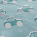 Bedlam Cool Cars Duvet Cover Set In Duck Egg - Single