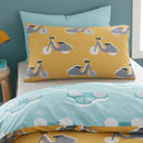 Bedlam Cool Cars Duvet Cover Set In Duck Egg - Single