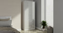 Copenhagen Ready Assembled Wardrobe with 2 Doors  - Grey Matt & White