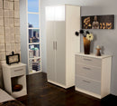 Copenhagen Ready Assembled Wardrobe with 2 Doors  - Grey Matt & White