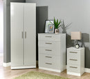 Copenhagen Ready Assembled Wardrobe with 2 Doors  - Grey Matt & White