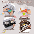 Corner Wooden Play Kitchen with Lights and Sounds for Toddlers