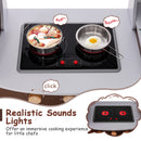 Corner Wooden Play Kitchen with Lights and Sounds for Toddlers