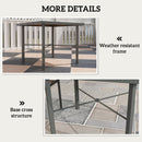 Outsunny 90cm Square Outdoor Patio Garden Dining Table With Umbrella Hole
